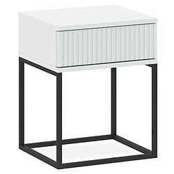 Konsimo Table de chevet Rectus - Blanc