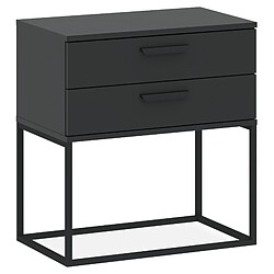 Konsimo Table de chevet métal - Anthracite