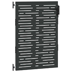 Acheter vidaXL Porte de Jardin Noir 85 x 125 cm Acier peint par poudre