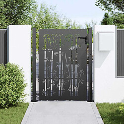Avis vidaXL Porte de Jardin Noir 110 x 155 cm Acier enduit de poudre