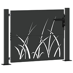 Acheter vidaXL Porte de Jardin Noir 110 x 105 cm Acier peint par poudre