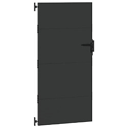 Acheter vidaXL Porte de Jardin Noir 85 x 175 cm Acier peint par poudre