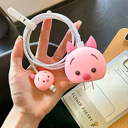 Protections de câbles iPhone (lot de 4) - Rose