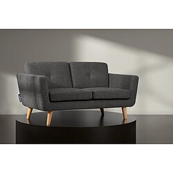 Konsimo canapé 2 places tissu - graphite