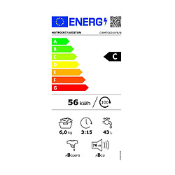 Lave-linge top 6kg 1200 tours/min - CWMTG6241FRN - HOTPOINT
