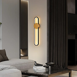 ZMH Applique murale LED moderne - 12W 60cm 3000K blanc chaud Doré (minimaliste)