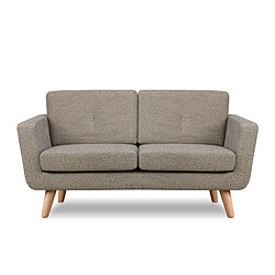 Konsimo Canapé droit 2 places - Marron