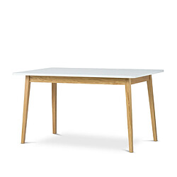 Konsimo Table à manger extensible - Blanc