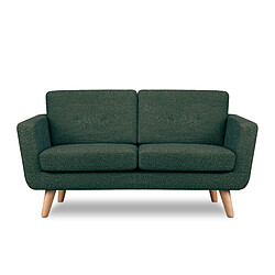 Konsimo Canapé droit 2 places - Vert foncé