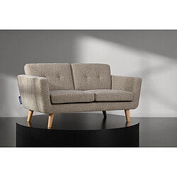 Konsimo Canapé droit 2 places - Marron