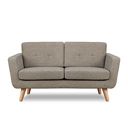 Konsimo Canapé droit 2 places - Marron