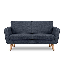 Konsimo Canapé droit 2 places - Bleu marine