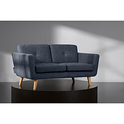 Konsimo Canapé droit 2 places - Bleu marine