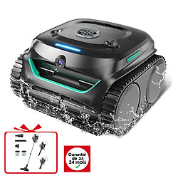 Aspirateur robot de piscine sans fil WYBOT C2 Vision (nouveauté 2025), détection des débris avec caméra IA,filtration double couche, pour piscines jusqu'à 200 m²