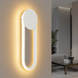 ZMH Applique Murale LED Moderne - 12w 41cm 3000k Blanc Chaud Blanc (minimaliste)