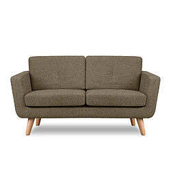 Konsimo Canapé droit 2 places - Marron