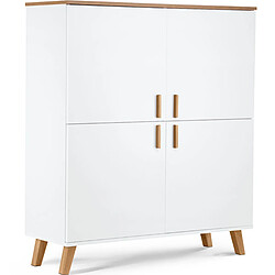 Konsimo Commode bébé scandinave - Blanc