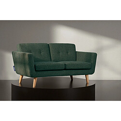 Konsimo Canapé droit 2 places - Vert foncé