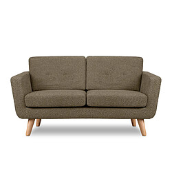 Konsimo Canapé droit 2 places - Marron