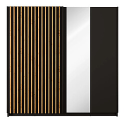 Konsimo Armoire Castari avec miroir - Noir