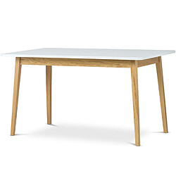 Konsimo table à manger extensible - Blanc