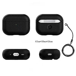 Étui en cuir pour Apple AirPods - Noir