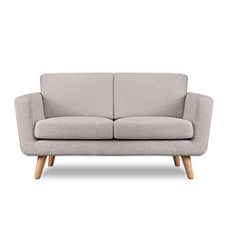 Konsimo Canapé droit 2 places Tagio - Gris clair