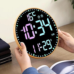 Yonis Horloge Murale RGB Télécommande Multifonction