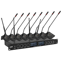 Yonis Système Microphone Sans Fil 8 Canaux Pro