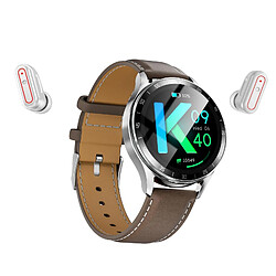 Yonis Montre Connectée Étanche Bluetooth Cuir Luxe