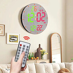 Yonis Horloge Murale RGB Télécommande LED 11.6