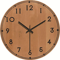 Yonis Horloge Murale Bois Design Silencieuse Chic