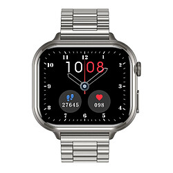 Yonis Montre Connectée Acier Étanche ECG Noir