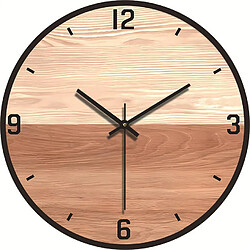 Yonis Horloge Murale Bois 30cm Silencieuse Élégante