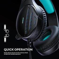 Yonis casque gaming filaire - Noir pas cher
