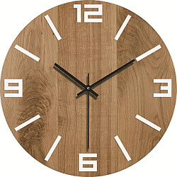 Yonis Horloge Murale Bois 30cm Silencieuse Chic