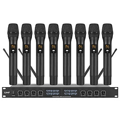 Yonis Système Microphone Sans Fil 8 Canaux Pro