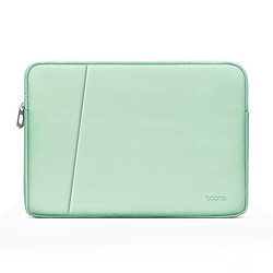Yonis Sacoche PC portable en cuir PU - 13 à 14 pouces - Vert Sacoche pour PC - Compatible 13 à 14 pouces - Cuir PU - Étanche - Antichoc