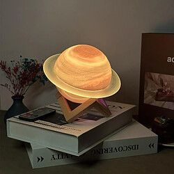 Yonis Enceinte Bluetooth Planète 3D - Bois