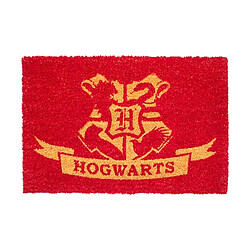Harry Potter Paillasson Décoratif Blason de Poudlard 40x60cm Antidérapant Rouge