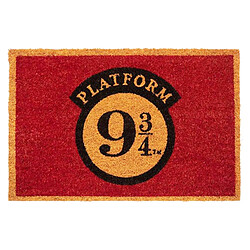 Harry Potter Paillasson Décoratif Motif Quai 9¾ 60x40cm Antidérapant Rouge