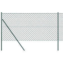 vidaXL Poteau de clôture. Vert 10 x 1 m (maille de 60 x 60 mm)