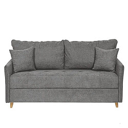 Inside 75 Canapé convertible express 120 RASPAIL matelas 20 cm sommier METAL Genesis Gris