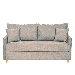 Inside 75 Canapé convertible express 120 RASPAIL matelas 16 cm sommier METAL Genesis Crème