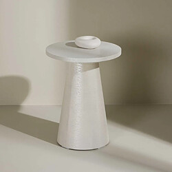 Venture Home Table d'appoint ø35 cm Lanzo blanc brillant.
