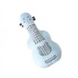 Oreiller guitare peluche 37 cm bleu - Jouet instrument de musique ukulélé - Cadeau d'anniversaire pour enfant