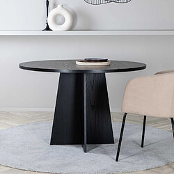 Venture Home Table de repas ronde ?110 cm Bootcut noir.