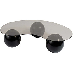 Hanah Home Table basse en verre 120 x 30 x 70 cm Sphere noir, bronze (verre).