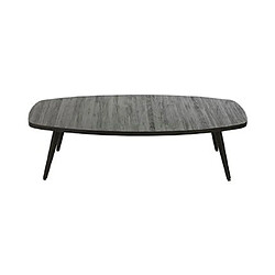 Mes Table basse 120x70x30 cm en teck et métal noir - DOXY
