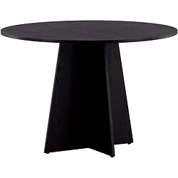 Venture Home Table de repas ronde ?110 cm Bootcut noir.